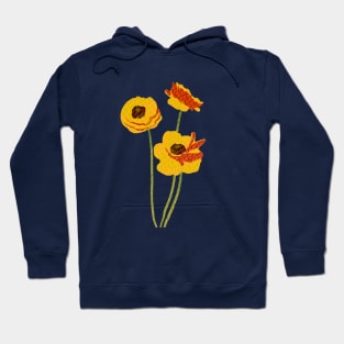 Yellow Ranunculus in Colorist style Hoodie